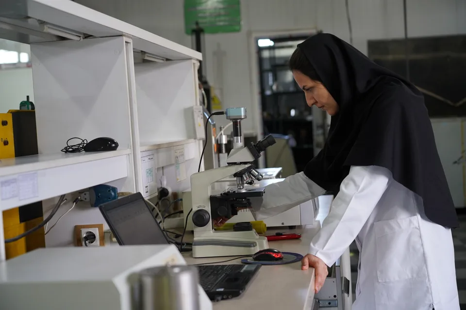 لوله‌های پلی اتیلن در فضای انبار کارخانه